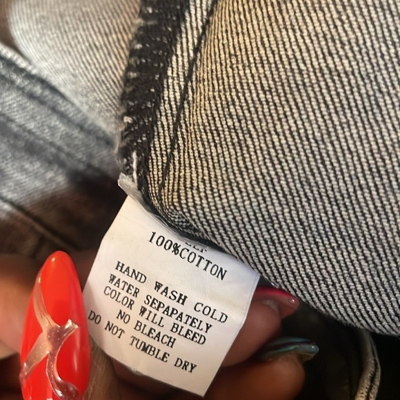 NEEDII WIDE LEG DENIM TUBE JUMPSUIT NWOT - Picture 7 of 7